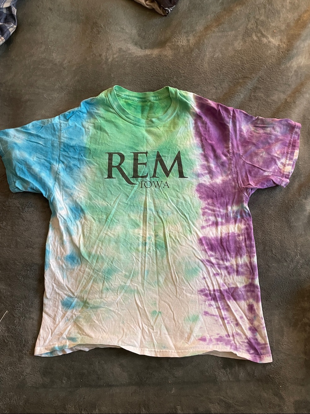 Multicolor REM Iowa Tie-Dye Short Sleeve Tee